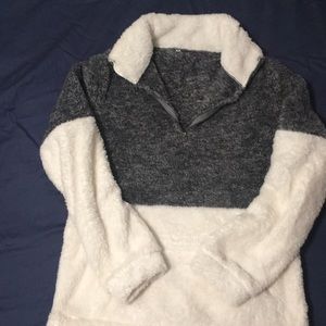 Grey and cream Sherpa